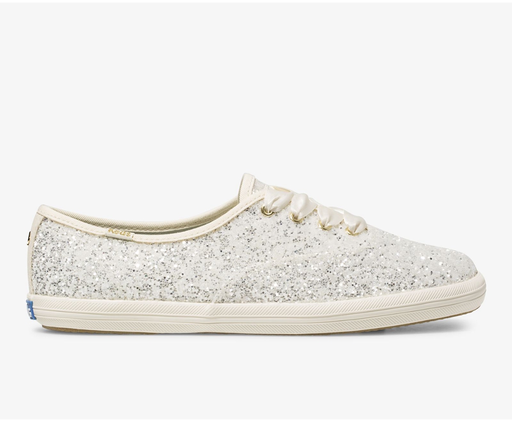 Keds Kate Spade new york Champion Glitter Sneakers - White - Womens 5436WCENG